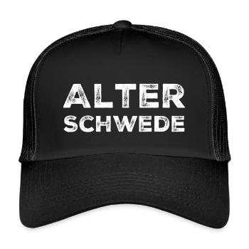 Alter Schwede Lustiger Ausdruck Spruch - Kinder Trucker-Cap - Schwarz/Schwarz - Vorne
