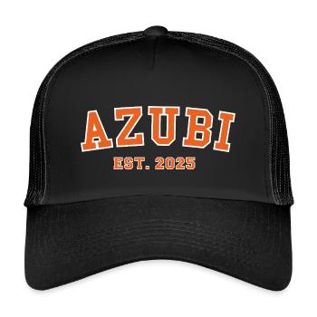 Azubi Beruf seit 2025 - Kinder Trucker-Cap - Schwarz/Schwarz - Vorne