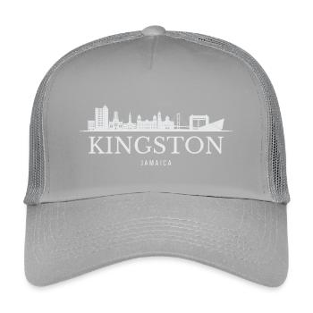 Kingston Skyline, Kingston Jamaïque - Casquette trucker enfant - gris clair - Devant