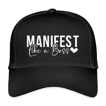 Manifestation - Casquette trucker enfant - noir/noir - Devant