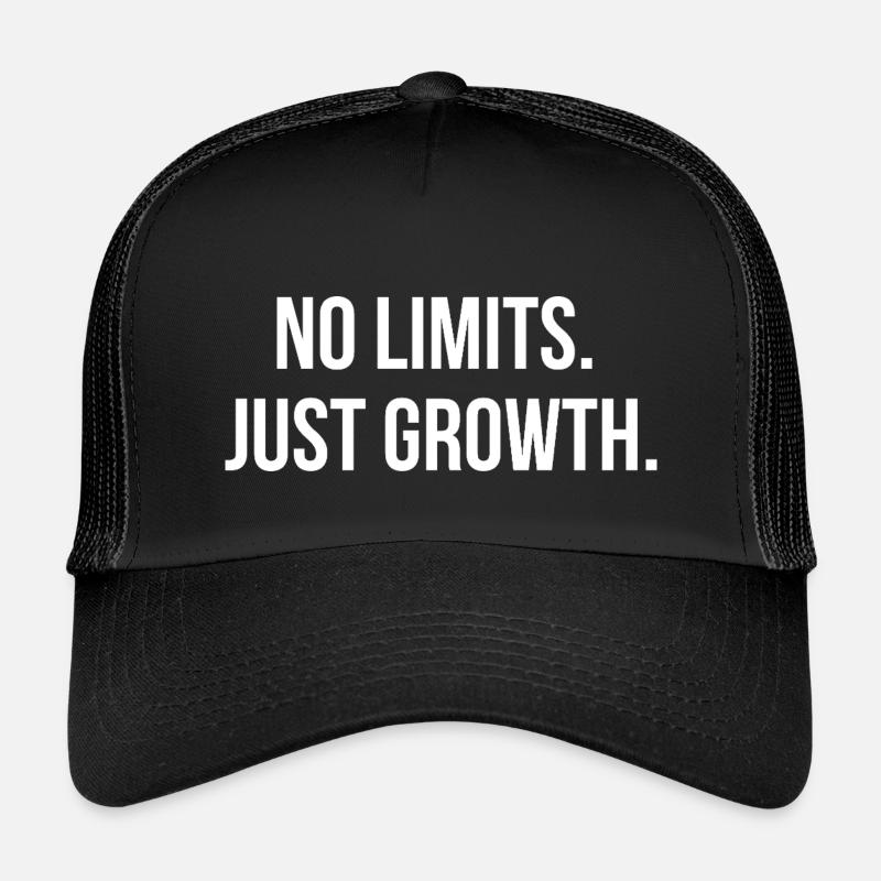 NO LIMITS. JUST GROWTH. | Greyline Official - Kinder Trucker-Cap - Schwarz/Schwarz