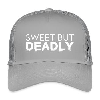 Sweet but Deadly Typography - Kids’ Trucker Cap - light grey - Front