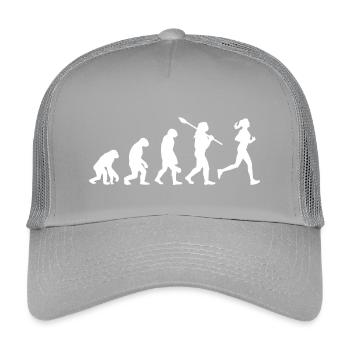 Évolution de la silhouette de la femme en course - Casquette trucker enfant - gris clair - Devant