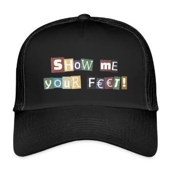 Montre-moi ta rançon de pieds - Casquette trucker enfant - noir/noir - Devant