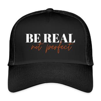 Sois réaliste, pas parfait ! - Casquette trucker enfant - noir/noir - Devant