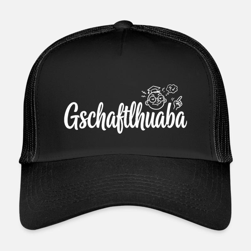 Gschaftlhuaba – Bayerischer Besserwisser - Kinder Trucker-Cap - Schwarz/Schwarz