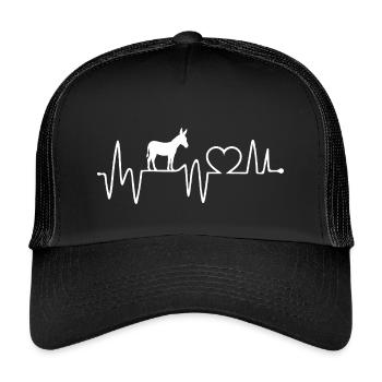 Donkey Lover Gift Passion Farm Animals - Kids’ Trucker Cap - black/black - Front