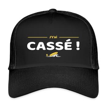 J'tai cassé ! Réplique culte Brice de Nice - Casquette trucker enfant - noir/noir - Devant