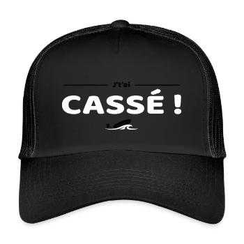 J'tai cassé ! Réplique culte Brice de Nice - Casquette trucker enfant - noir/noir - Devant