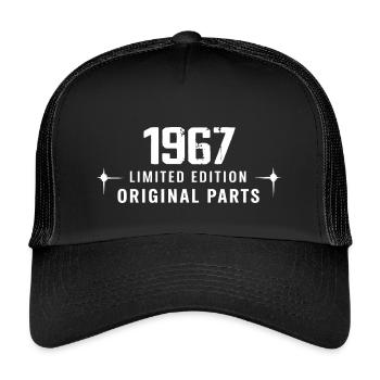 Vintage 1967 - Kinder Trucker-Cap - Schwarz/Schwarz - Vorne