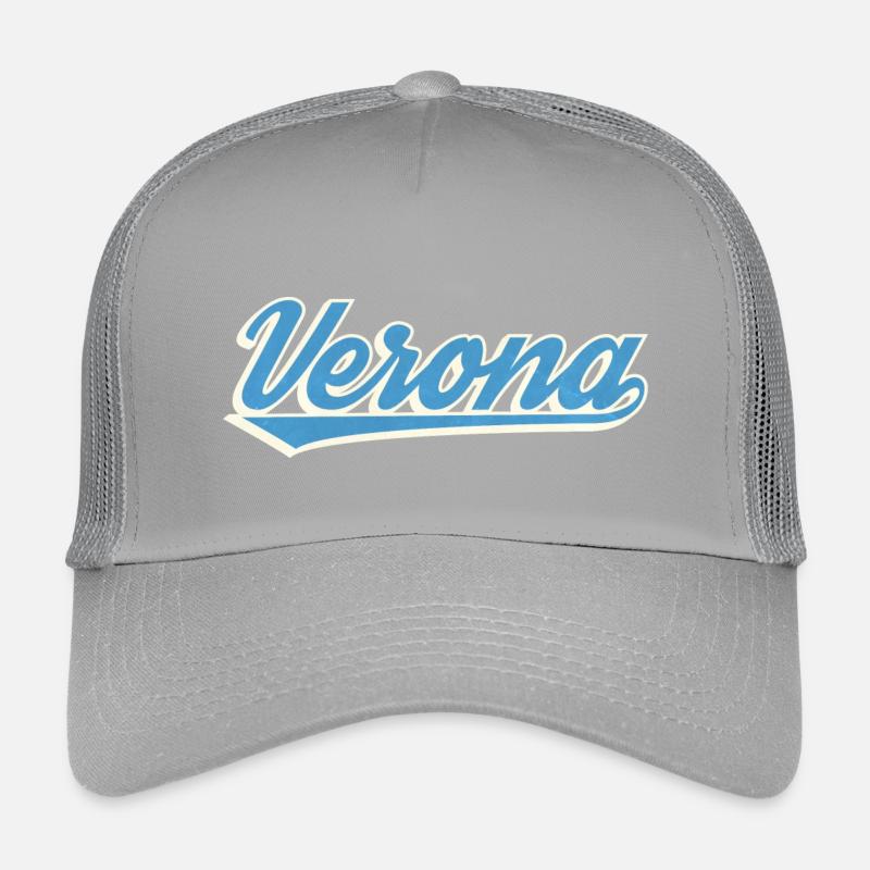 Verona Blue Script Logo Kids’ Trucker Cap