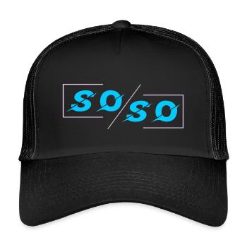 Soso - Kids’ Trucker Cap - black/black - Front