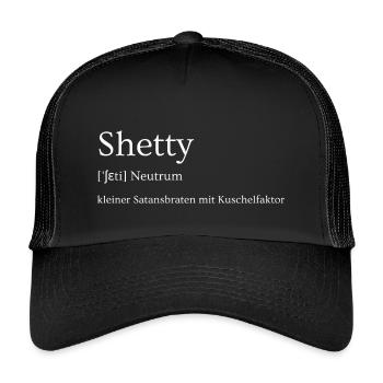 Shetlandponys - die kleinen Satansbraten - Kinder Trucker-Cap - Schwarz/Schwarz - Vorne