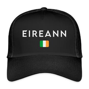 Flag of Ireland, Irish Pride - Kids’ Trucker Cap - black/black - Front