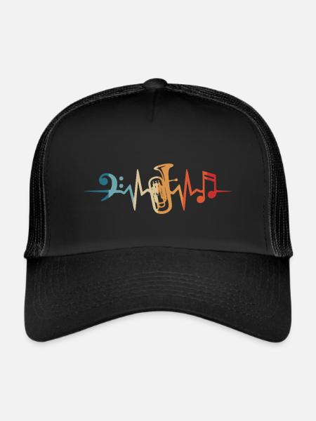Euphonium Herzschlag Blasmusik Musiker - Kinder Trucker-Cap - Schwarz/Schwarz
