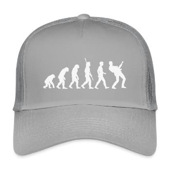 Evolution Music Rock Bass Guitarist Guitar - Kids’ Trucker Cap - light grey - Front
