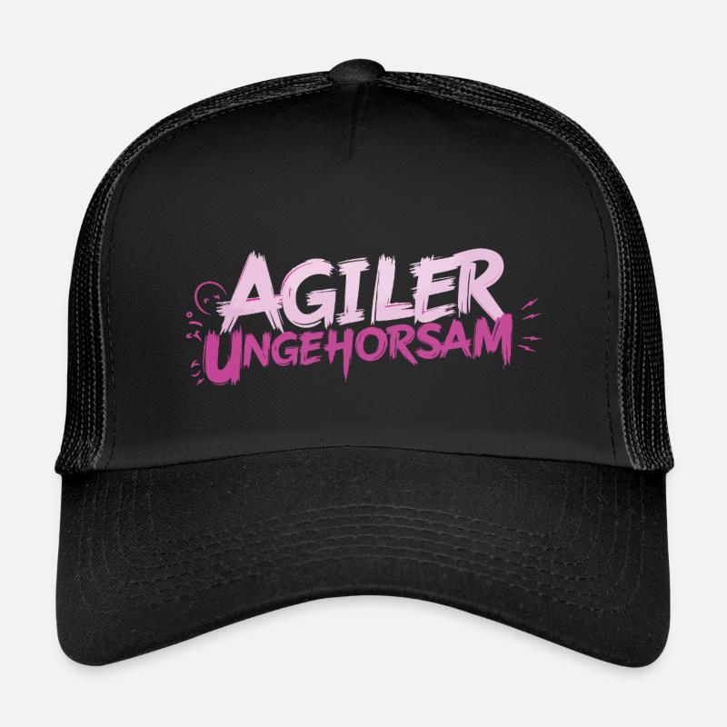 Agiler Ungehorsam - Statement - Kinder Trucker-Cap - Schwarz/Schwarz