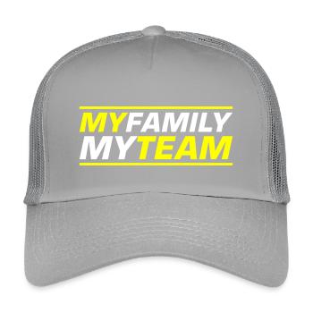 Mon équipe familiale dit - Casquette trucker enfant - gris clair - Devant