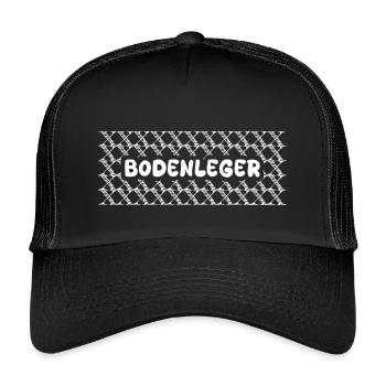 Geschenk für Bodenleger - Kinder Trucker-Cap - Schwarz/Schwarz - Vorne