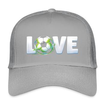Love of Football Round Ball Design - Kids’ Trucker Cap - light grey - Front