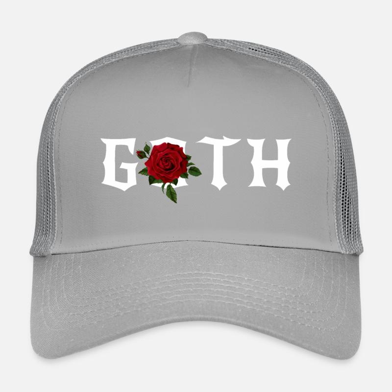 Gothic, Gothic-Thema mit roter Rose Kinder Trucker-Cap