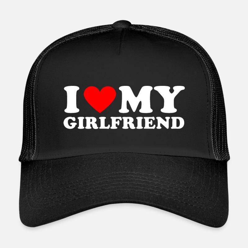 I love my girlfriend - Kinder Trucker-Cap - Schwarz/Schwarz