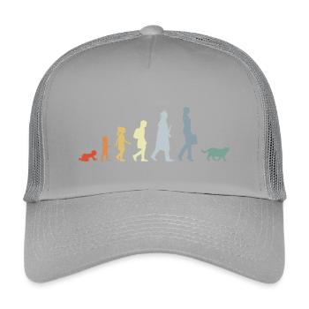 Evolution of a cat lover - Kids’ Trucker Cap - light grey - Front