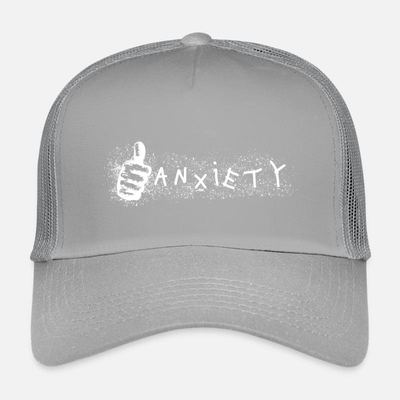 L’anxiété lève le pouce, ironique conception de la santé mentale. Casquette trucker enfant