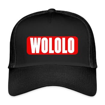 Wololo - 1a - Mobii_3 Edition - Red&White - Kinder Trucker-Cap - Schwarz/Schwarz - Vorne