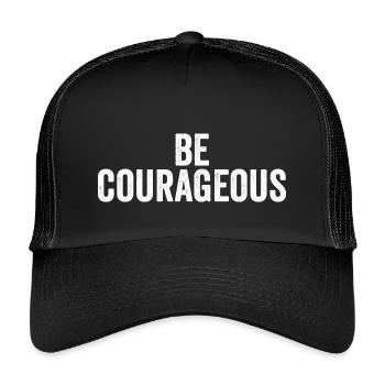 Be Courageous Joshua 1:9 Christ Jesus - Kids’ Trucker Cap - black/black - Front