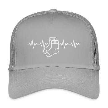 Aargauer Weisse Socken Aargau EKG Herzschlag - Kinder Trucker-Cap - Hellgrau - Vorne