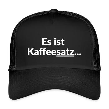 It's coffee grounds typo - Kids’ Trucker Cap - black/black - Front