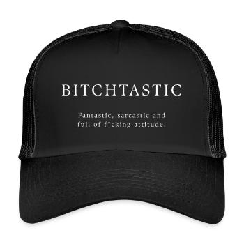 Bitchtastic - For confident women and feminists - Kids’ Trucker Cap - black/black - Front