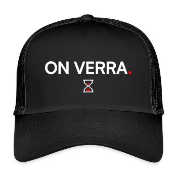 We will see humor modern attitude - Kids’ Trucker Cap - black/black - Front