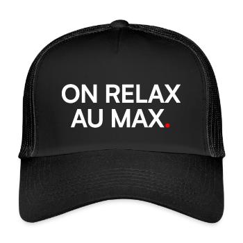 RELAX TO THE MAX. | Vacation Mode - Kids’ Trucker Cap - black/black - Front