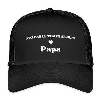 Ich habe keine Zeit. Ich bin Daddy For Men. - Kinder Trucker-Cap - Schwarz/Schwarz - Vorne