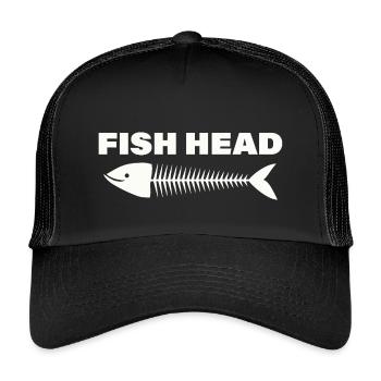 FISH HEAD - Kinder Trucker-Cap - Schwarz/Schwarz - Vorne
