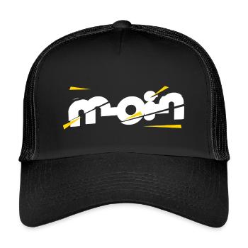 Bonjour - Casquette trucker enfant - noir/noir - Devant