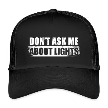 Ne me demandez pas pour Tontechniker Toningenieur - Casquette trucker enfant - noir/noir - Devant