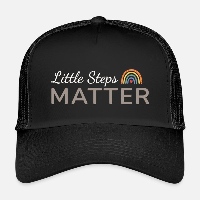 Little Steps Matter Regenbogen Taupe Kinder Trucker-Cap