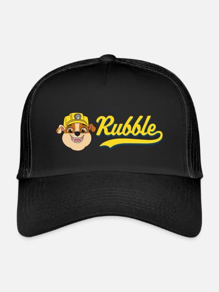 Paw Patrol Rubble - Kinder Trucker-Cap - Schwarz/Schwarz
