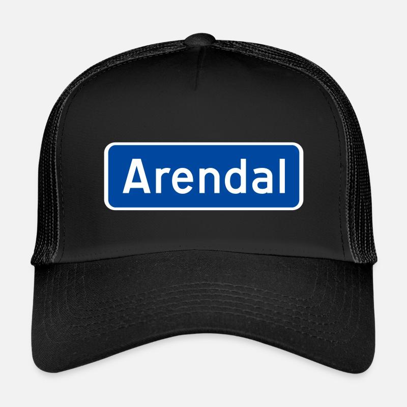 Arendal - Casquette trucker enfant - noir/noir
