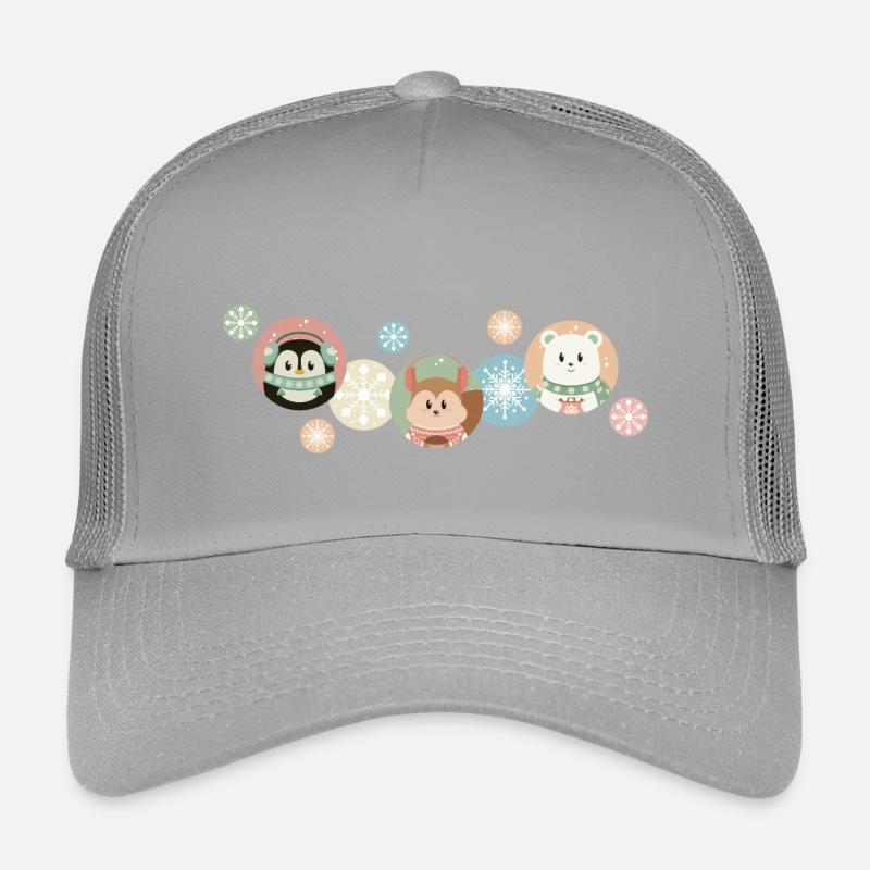 Cute Animals - Christmas Pattern Kids’ Trucker Cap