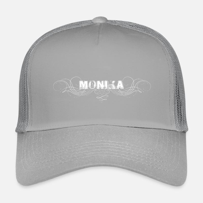 Lettrage MONIKA avec lignes décoratives Casquette trucker enfant