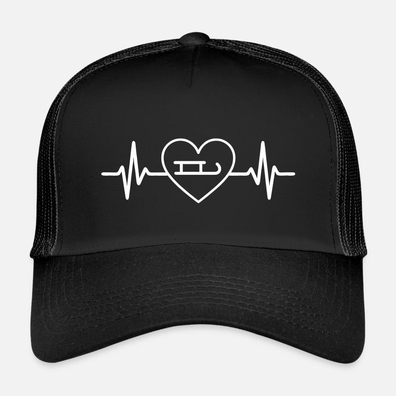 Winter Sport Sledding Heart Kids’ Trucker Cap