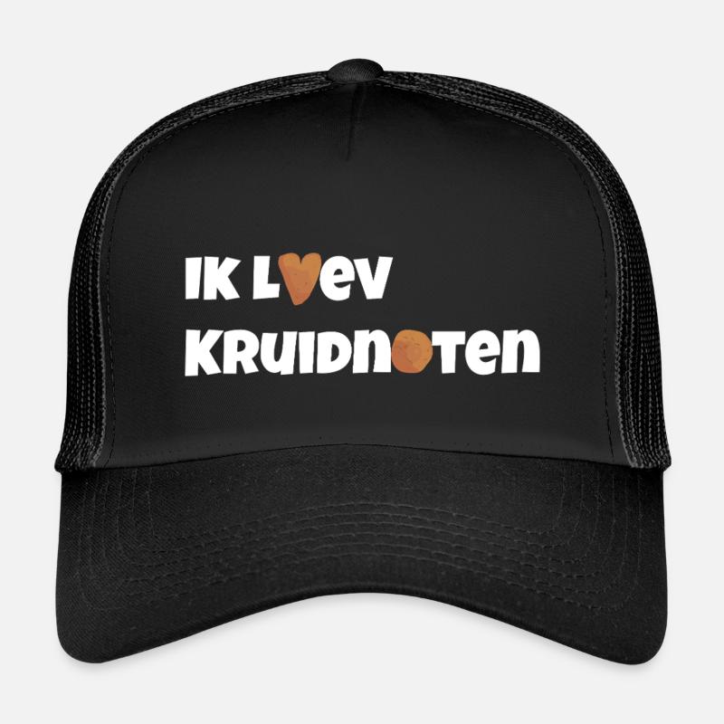 Ich liebe kruidnoten - Kinder Trucker-Cap - Schwarz/Schwarz