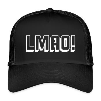 swear_LMAO_white_ - Casquette trucker enfant - noir/noir - Devant
