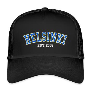 Helsinki Est. 2006 - Kinder Trucker-Cap - Schwarz/Schwarz - Vorne