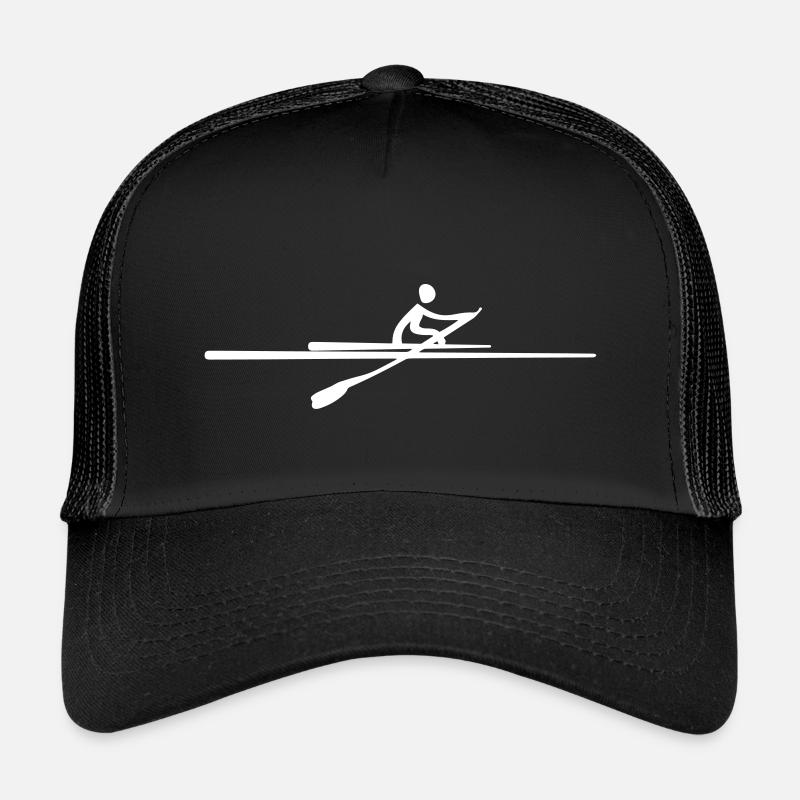 Ein Ruderer - Kinder Trucker-Cap - Schwarz/Schwarz