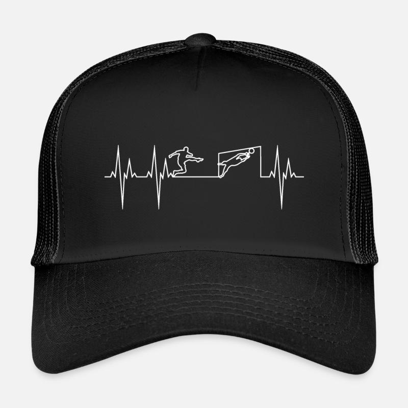 Fußball Elektrokardiogramm EKG - Kinder Trucker-Cap - Schwarz/Schwarz